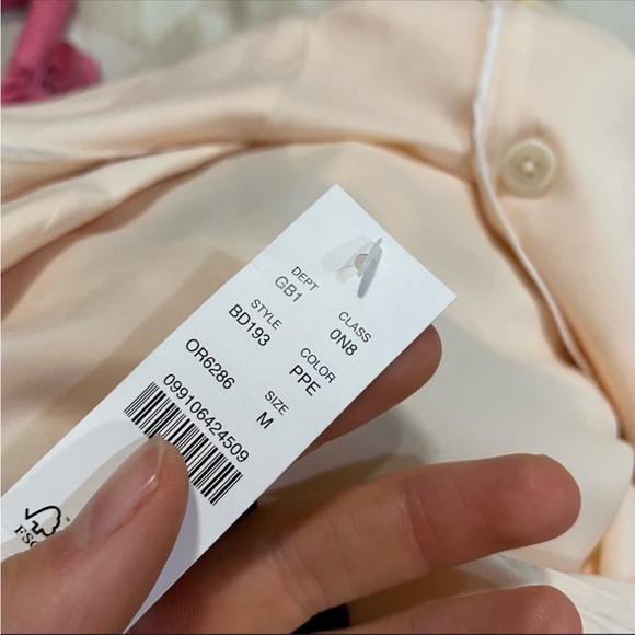 J crew easy luxe eco long sleeve pajama BOTTOMS palest peach - Picture 2 of 2